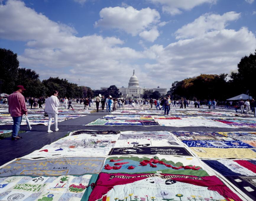 AIDS Memorial quilt, on display in Washington D.C.