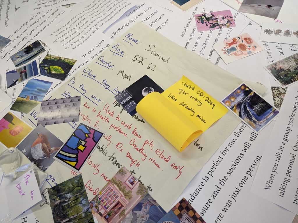 flipcharts and post-it notes from event